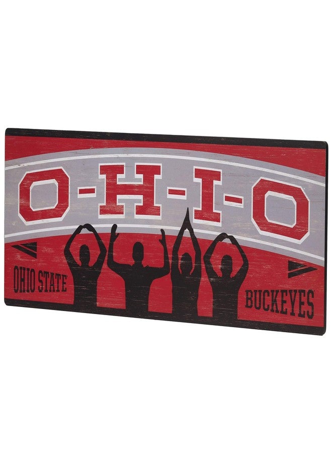 Open Road Brands Ohio State University Wood Wall Decor - Large Ohio State Buckeyes Wall Art for Man Cave or Dorm Room - Image 2