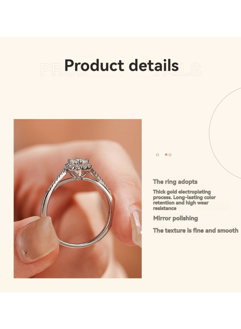 general Secret Blue Star Weaves Artificially Cultivated Diamonds. A pure silver ring holder, designed and high-end wedding ring - Image 4