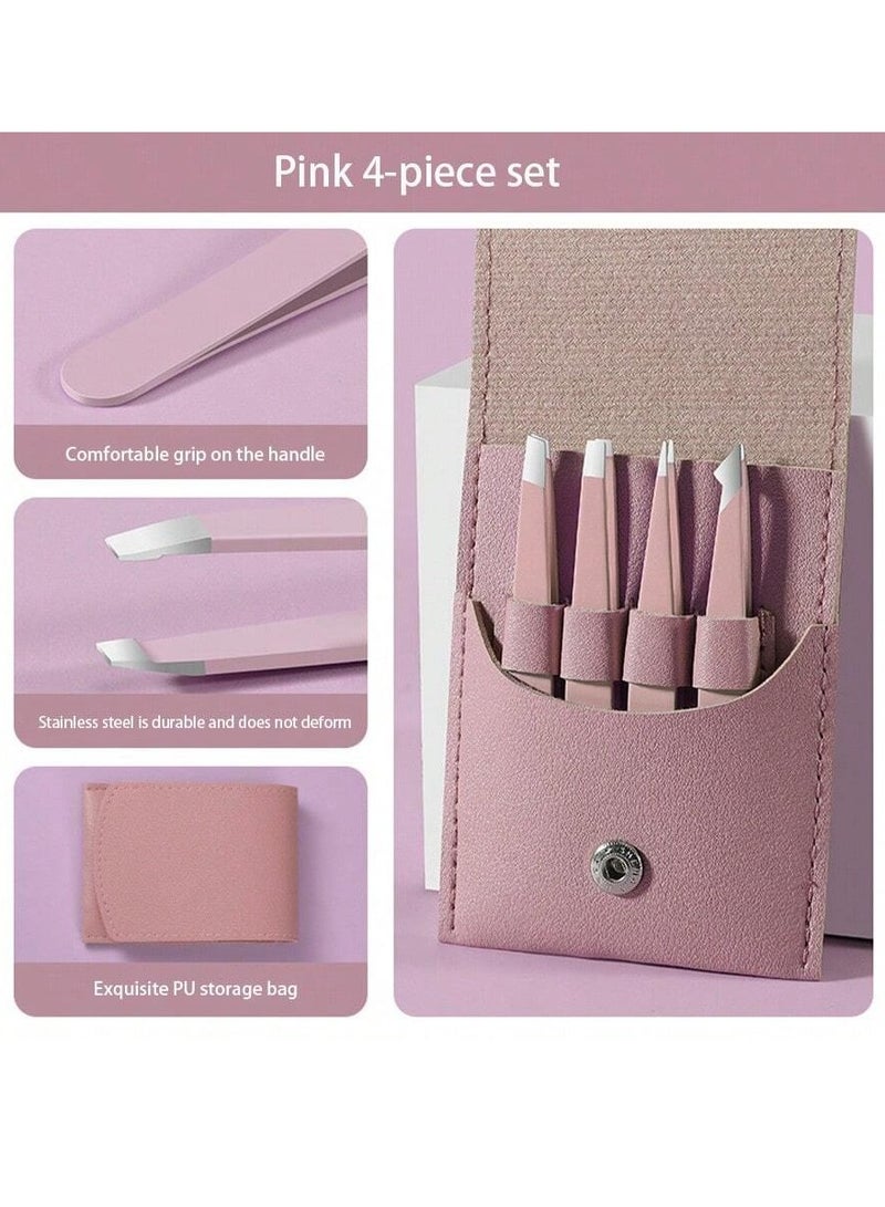 High-Precision Tweezers Set for Electronics, Jewelry, and Crafting - 4-Piece ESD Anti-Static Kit - Image 1