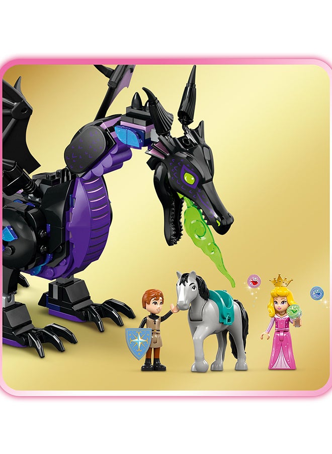 LEGO - مجموعة ألعاب بناء تنين ماليفيسنت من ديزني للأولاد والبنات، فكرة هدية ممتعة للفتيات والفتيان الذين تتراوح أعمارهم بين 7 سنوات وأكثر والذين يحبون أورا (583 قطعة) 43240 - Image 1