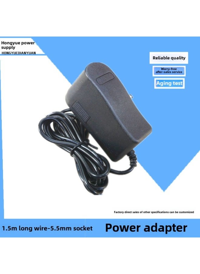 12V1A Power Adapter Set-top Box Telecom Cat Power Cord Length 1.5 M 5v 6v 9v 15V-Color:1.5 Rice Noodle-Specifications:5V1A  - Image 1
