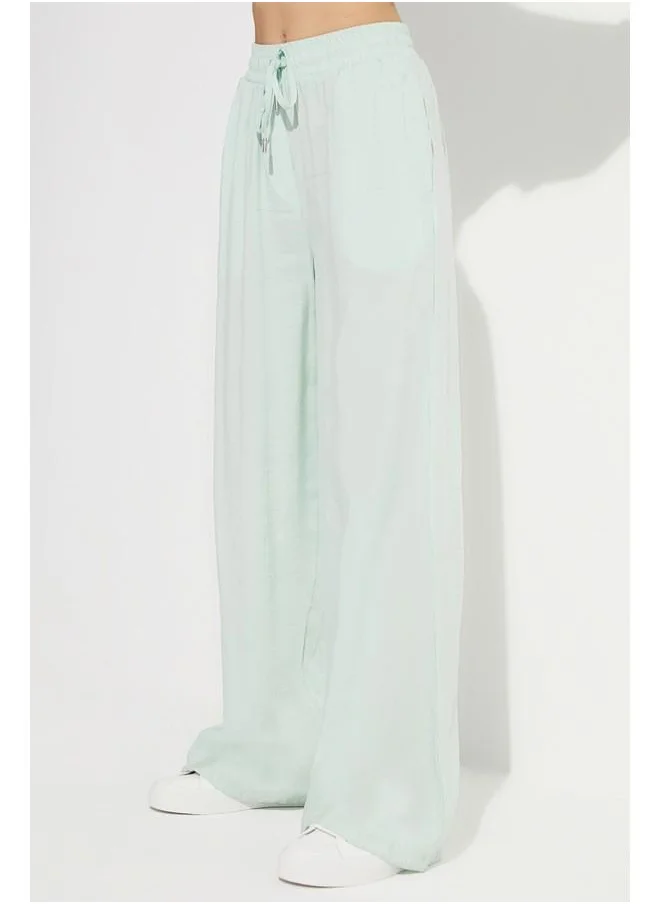JUNE June Exclusive Elastic Waist Modal Blend Trouser Mint