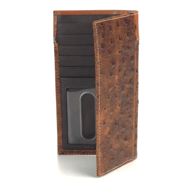 ARIAT Men's Rodeo Ostrich Print Floral Embossed Wallet - A3553102 One Size - Image 3