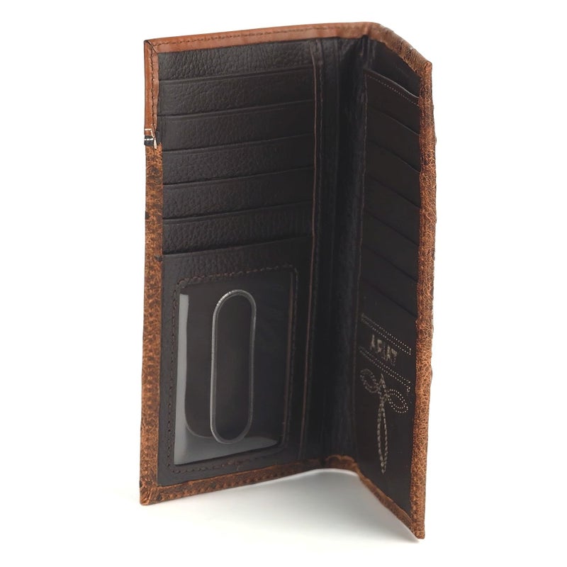 ARIAT Men's Rodeo Ostrich Print Floral Embossed Wallet - A3553102 One Size - Image 4