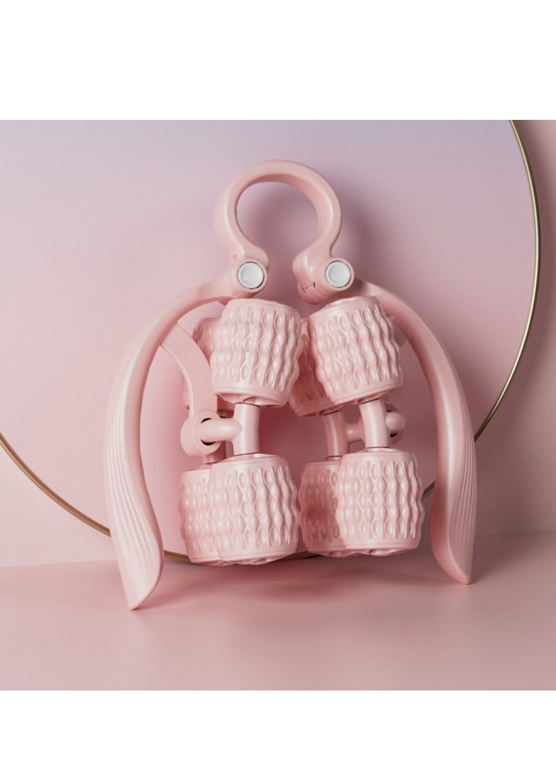 دائري مشبك الساق, 2025 جديد يدوي تدليك الاسترخاء الأسطوانة, دائري مشبك الساق مكافحة الدهون الكتلة, متعددة الوظائف مشبك الساق تدليك مع دائري الأسطوانة الرقبة والذراع العضلات الراحة, تستخدم لليوغا الرياضية الداخلية (الوردي) - Image 5