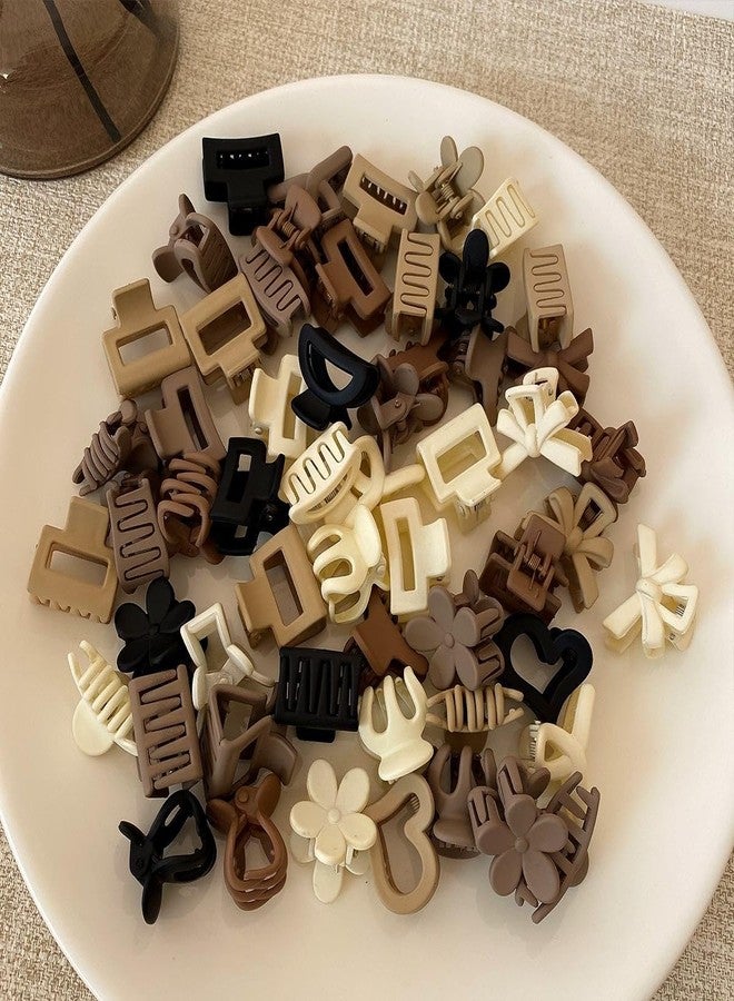 LOCKLUX Mini Hair Clutcher Set (25 Pcs) for Women & Girls | 4cm Small coffee-colored Hair Clips Clutchers | Strong Grip, Daily use Hair Accessories | Small Claw Clutcher for Women, Girls, and Fine Hair | Durable Daily use Hair Accessories for Styling at Random design | Mini clutcher for for gifting - Image 1