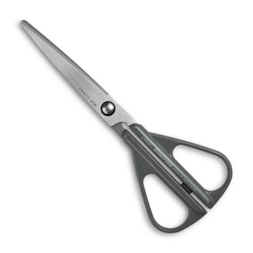 CANARY Office Scissors for Desk 6.3" [Extra Non-Stick Coating], Japanese Stainless Steel Blade [BOND FREE SERIES], Made in JAPAN, Grey - Image 1