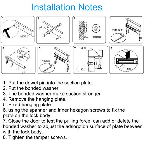 OBO HANDS 60KG (132lbs) 12V Access Control Electric Magnetic Door Lock Electric Lock - Image 5