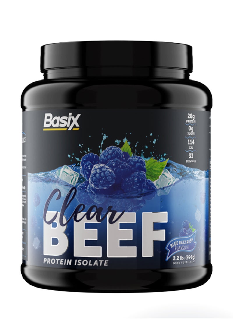 Basix Beef Protein Isolate Blue Razz Rush Flavour 2.2lb  - Image 1