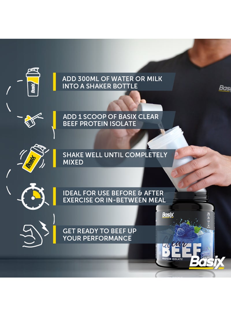 Basix Beef Protein Isolate Blue Razz Rush Flavour 2.2lb  - Image 3