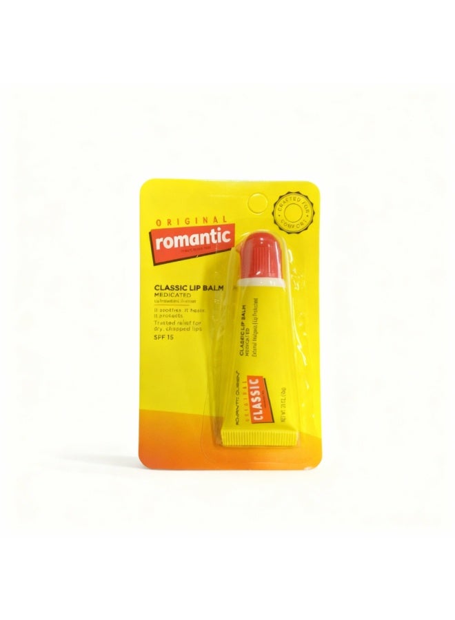 Romantic Classic Medicated Lip Balm with SPF 15 | Healing Lip Protectant for Dry, Chapped Lips | Sunscreen & Relief - Image 1