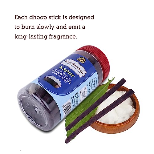Hari Darshan Kapur Dhoop Sticks | Organic Bambooless Dhoop Batti | Dhoop Sticks for Pooja Meditation Relaxation | Purifies Air | Low Smoke | Chemical-Free | with Holder | Pack of 3 125g Each - Image 5