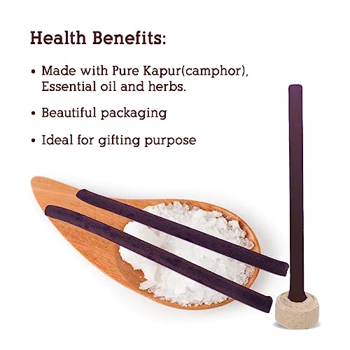 Hari Darshan Kapur Dhoop Sticks | Organic Bambooless Dhoop Batti | Dhoop Sticks for Pooja Meditation Relaxation | Purifies Air | Low Smoke | Chemical-Free | with Holder | Pack of 3 125g Each - Image 4