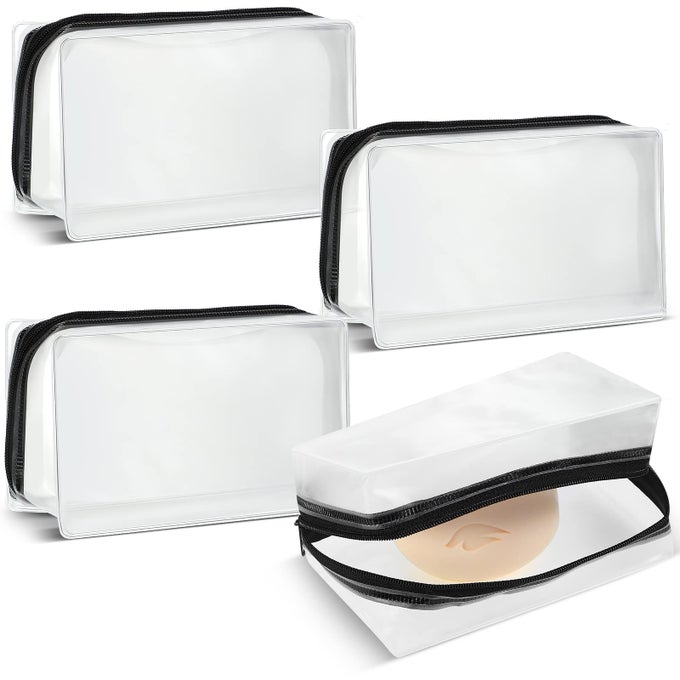4 PCS TRAVEL SOAP CONTAINER BAGS BULK WATERPROOF SOAP BAR HOLDER CASE POUCH WITH ZIPPER HOLDER POUCH FOR TRAVEL BATHROOM SHOWER GYM CAMPING VACATION OUTDOOR HIKING BATH