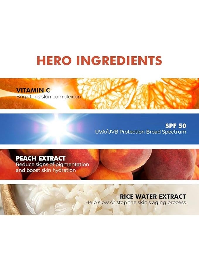 Concious Chemist Peach The Sun Hybrid Gel Sunscreen SPF 50+ PA+++, 50G - Image 4