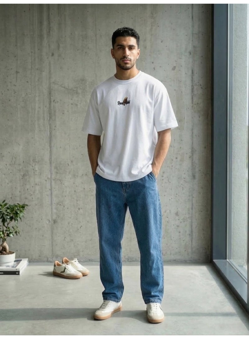 Hikes Mens Oversized T Shirt Premium Heavyweight Cotton Streetwear Fit - Image 1