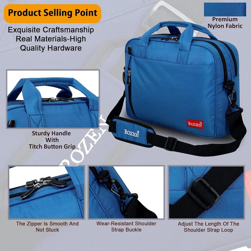 ROZEN 15.6 inch (39.6cm) Laptop Briefcase Shoulder Sling Office Business Professional Travel Messenger Bag for Men and Women Water Repellent Formal Executive Bags - Image 5