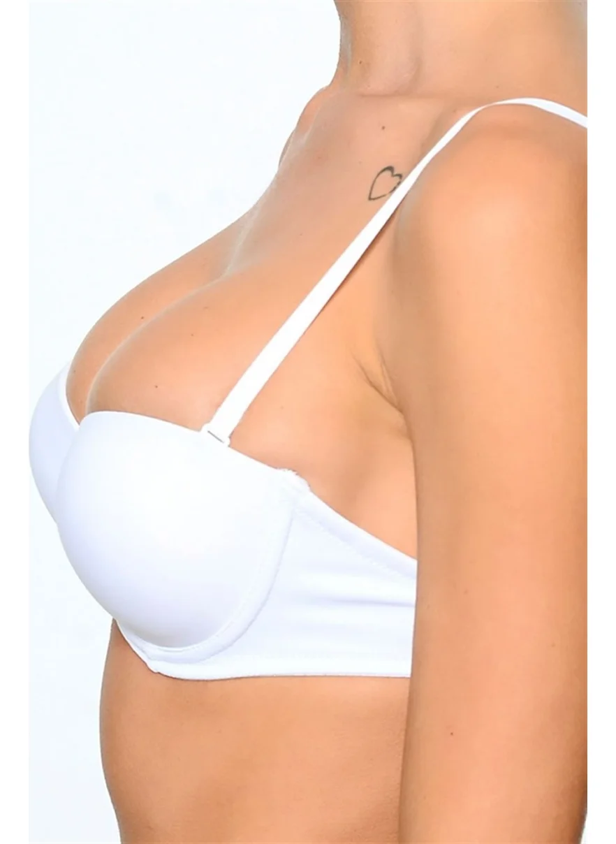 بيير كاردان 6026 Underwire Strapless Transparent Strap Supported Bra