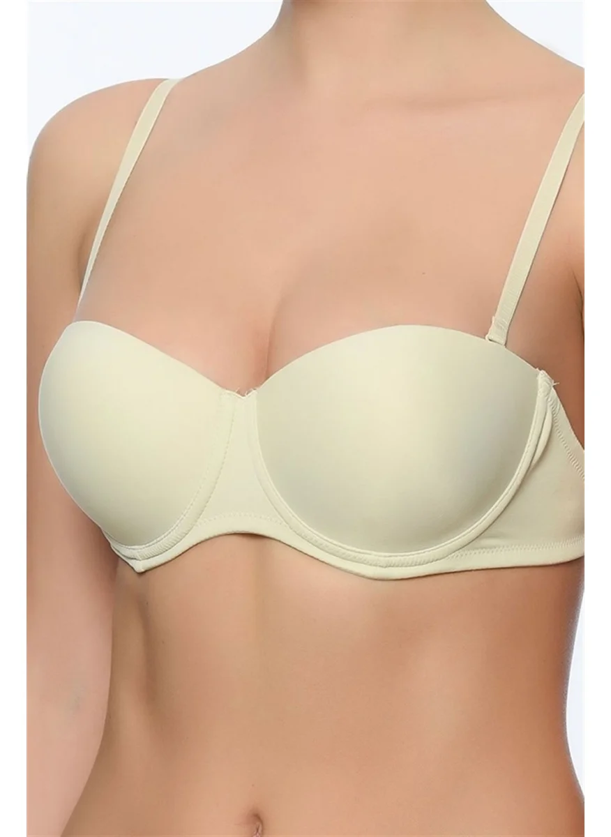 بيير كاردان 6026 Underwire Strapless Transparent Strap Supported Bra