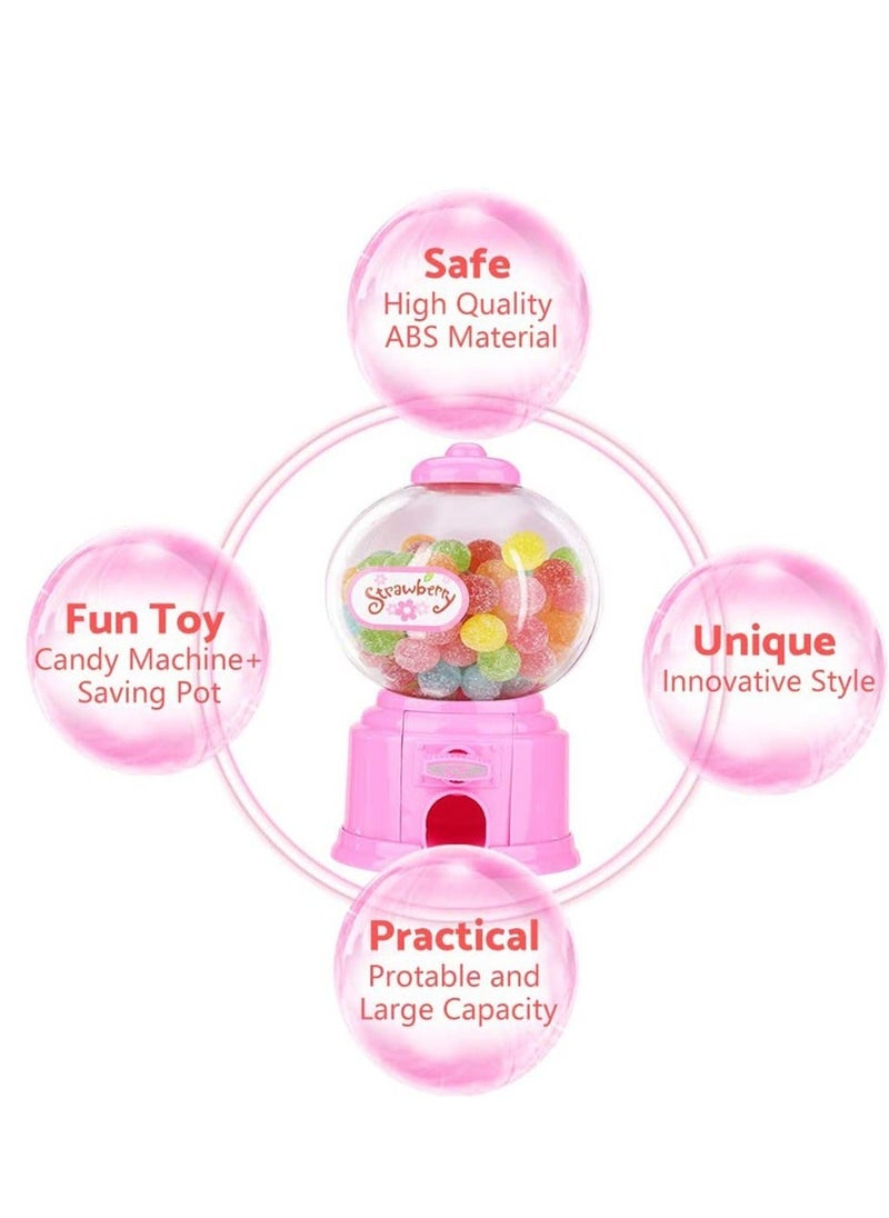 Candy Vending Machine Portable Children Candy Machine Plastic Mini Gumballs Dispenser Kids Kindergarten Gift Vending Machine Vintage Style Sweet Bubblegum Fun Toy Machine for 3 age  - Image 5