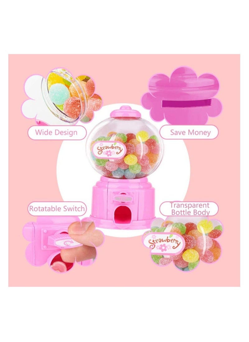 Candy Vending Machine Portable Children Candy Machine Plastic Mini Gumballs Dispenser Kids Kindergarten Gift Vending Machine Vintage Style Sweet Bubblegum Fun Toy Machine for 3 age  - Image 3
