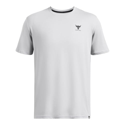 Under Armour Men's Project Rock Simple Branded Short Sleeve T Shirt, (011) Mod Gray Medium Heather / / Black, X-Large - Image 2