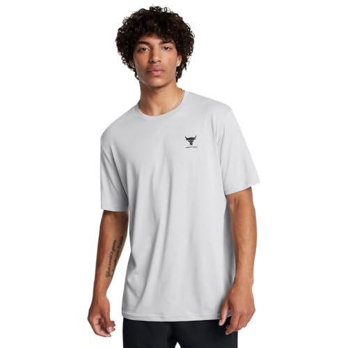 Under Armour Men's Project Rock Simple Branded Short Sleeve T Shirt, (011) Mod Gray Medium Heather / / Black, X-Large - Image 1