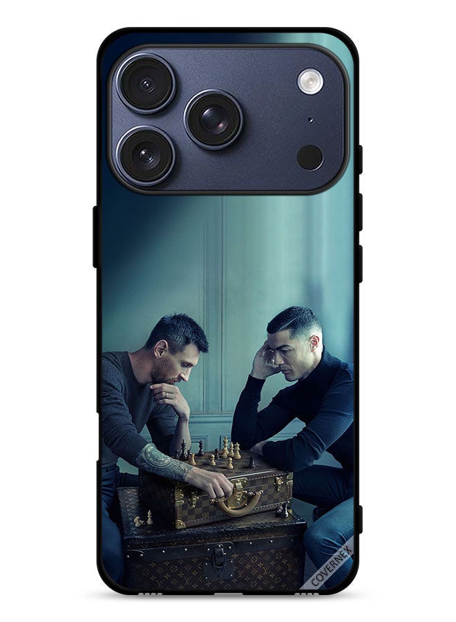 Covernex Apple iPhone 17 Pro Protective Case Cover Messi Vs Ronaldo Play Chess - Image 1