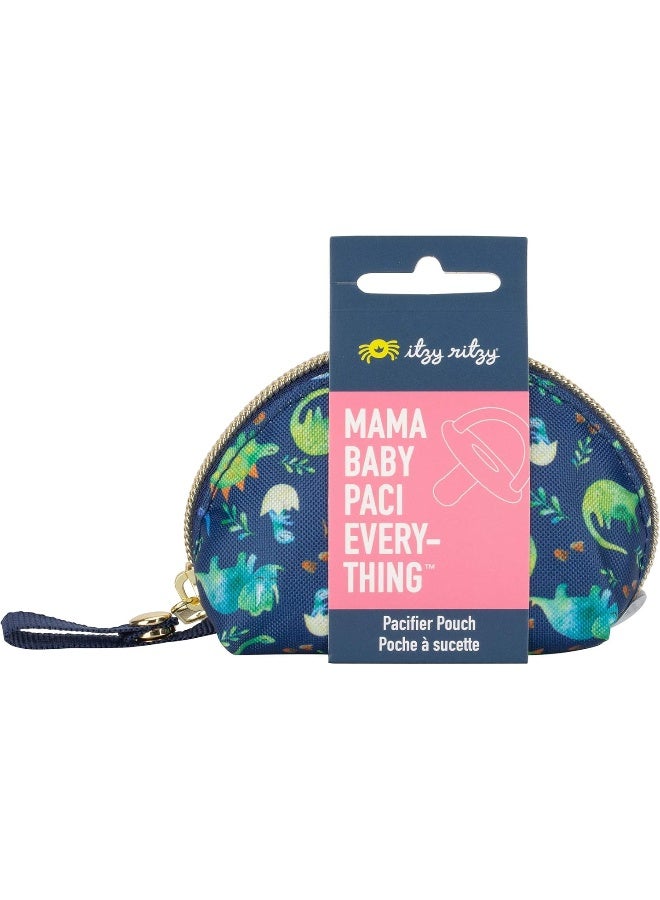 Itzy Ritzy Itzy Ritzy Everything Storage Pouch; Small Zipper Pouch Holds 2 Pacifiers; Snap Handle Attaches to Diaper Bag, Stroller or Purse; Holds Earbuds, Chargers, Change or Disposable Bags (Dinosaur)  - Image 5