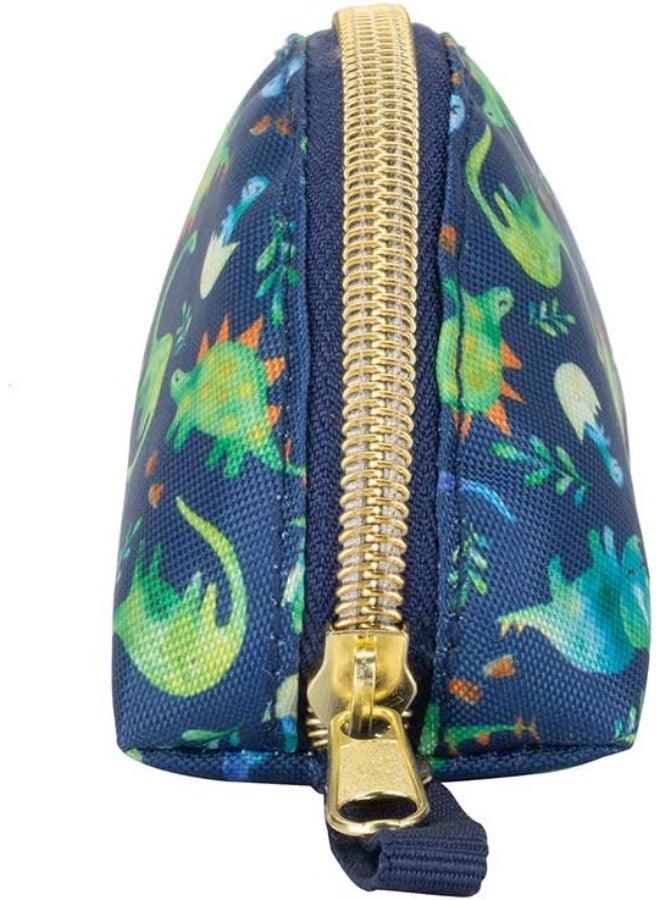 Itzy Ritzy Itzy Ritzy Everything Storage Pouch; Small Zipper Pouch Holds 2 Pacifiers; Snap Handle Attaches to Diaper Bag, Stroller or Purse; Holds Earbuds, Chargers, Change or Disposable Bags (Dinosaur)  - Image 3