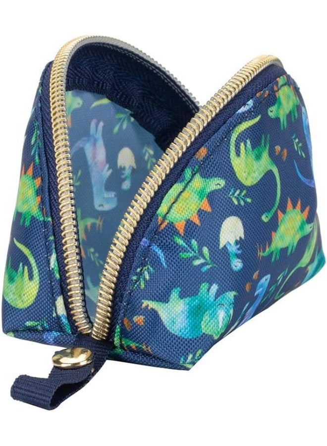 Itzy Ritzy Itzy Ritzy Everything Storage Pouch; Small Zipper Pouch Holds 2 Pacifiers; Snap Handle Attaches to Diaper Bag, Stroller or Purse; Holds Earbuds, Chargers, Change or Disposable Bags (Dinosaur)  - Image 2