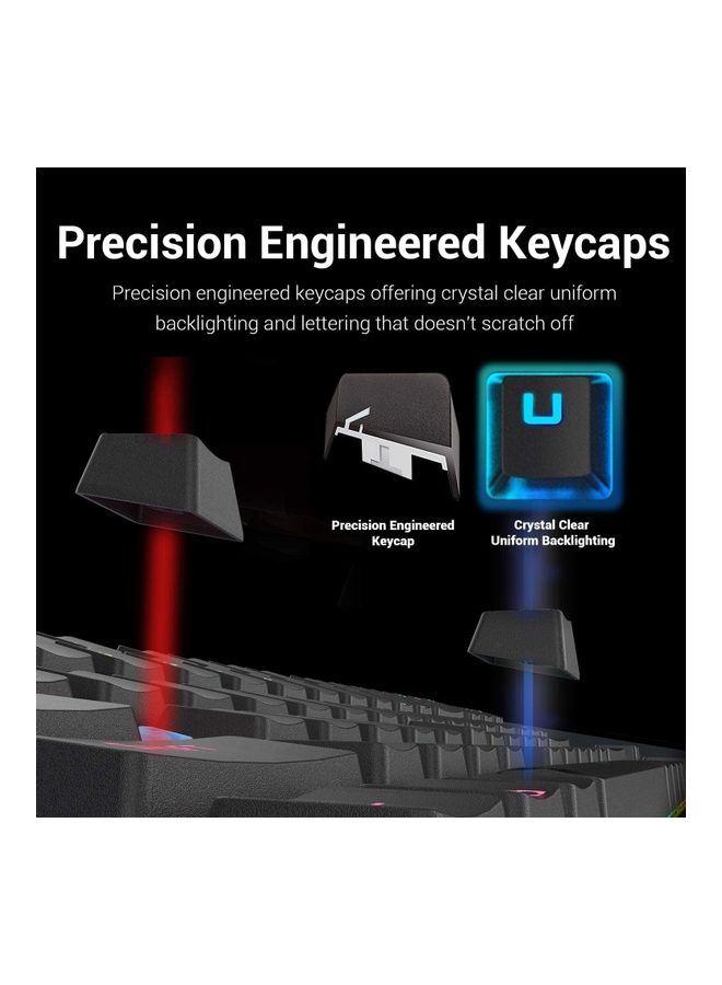 ريدراجون لوحة مفاتيح لاسلكية ديموس K599 KRS بإضاءة RGB للألعاب - Image 5