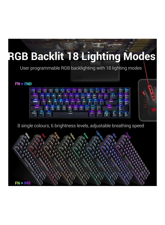 ريدراجون لوحة مفاتيح لاسلكية ديموس K599 KRS بإضاءة RGB للألعاب - Image 2