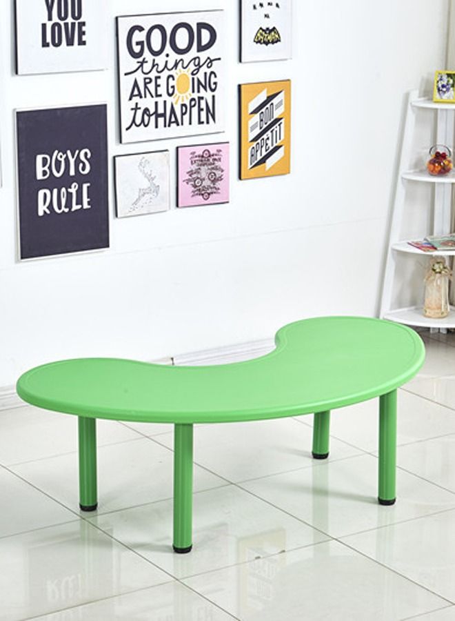 JSAITOYS Children Furniture Semi-moon Plastic Table Kids Desk - Image 1
