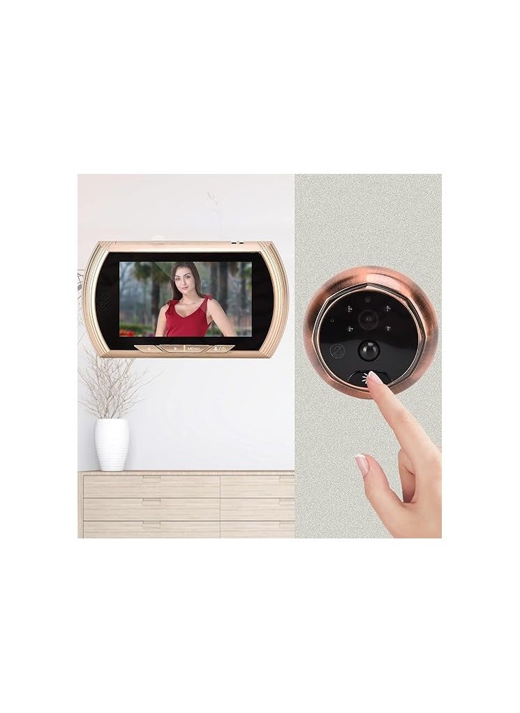 Generic - Digital Door Viewer Camera – 4.5-Inch TFT LCD – Video Doorbell – PIR Motion Detection – 170° Wide Angle – Night Vision – Home Security System - Image 1