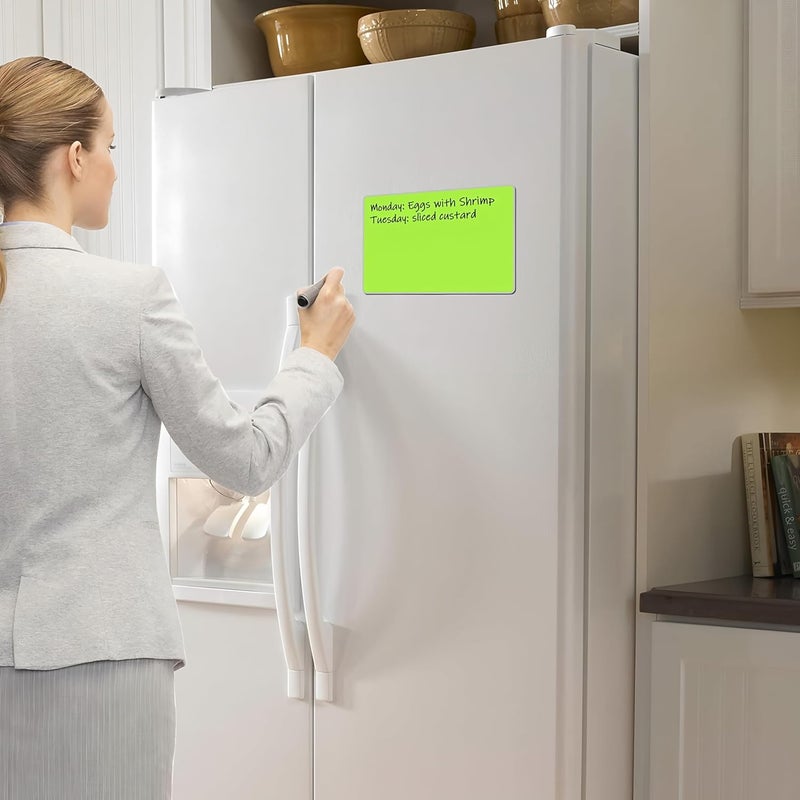 LLPT Dry Erase Magnetic Sheets 6 Packs 5.9” x 8.3” Reusable Washable No Adhesive Trimable Sticker Notes for Refrigerator Desktop Shelf DIY Whiteboard Color White (MSW598) - Image 5