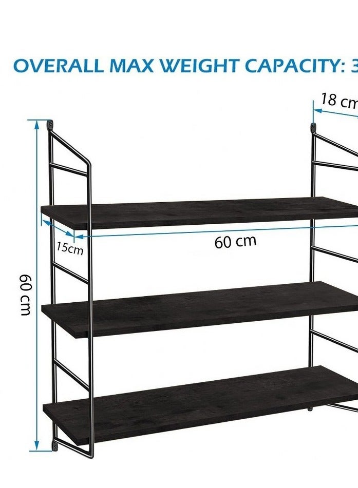 Home Gallery Multiple wall shelf Black - Image 2