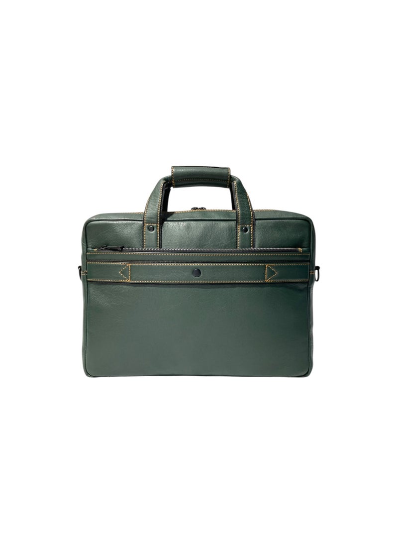 LAVERI LEATHER LAVERI Laptop Bag for Men - Leather Messenger Bag for Office - Fits up to 15 Inch Laptop - Shoulder Bag with Multiple Compartments - Executive Leather Bag for Work/Travel/Casual - 2815 - Image 3