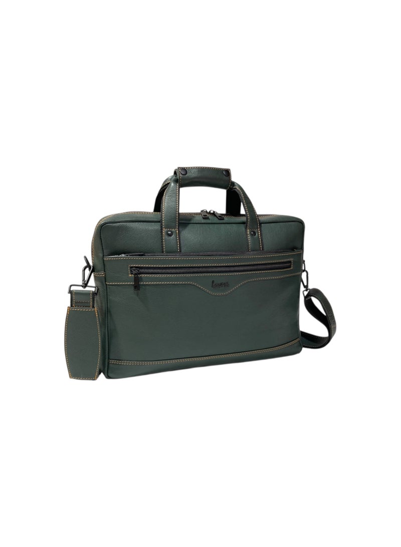 LAVERI LEATHER LAVERI Laptop Bag for Men - Leather Messenger Bag for Office - Fits up to 15 Inch Laptop - Shoulder Bag with Multiple Compartments - Executive Leather Bag for Work/Travel/Casual - 2815 - Image 1