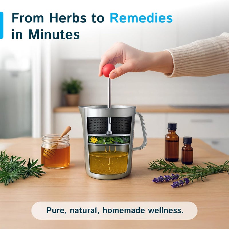 LeTime Multiuses Press - Tincture, Infused Oil, Infused Honey, Tea, Decoction, Herb Separation Press - Image 2