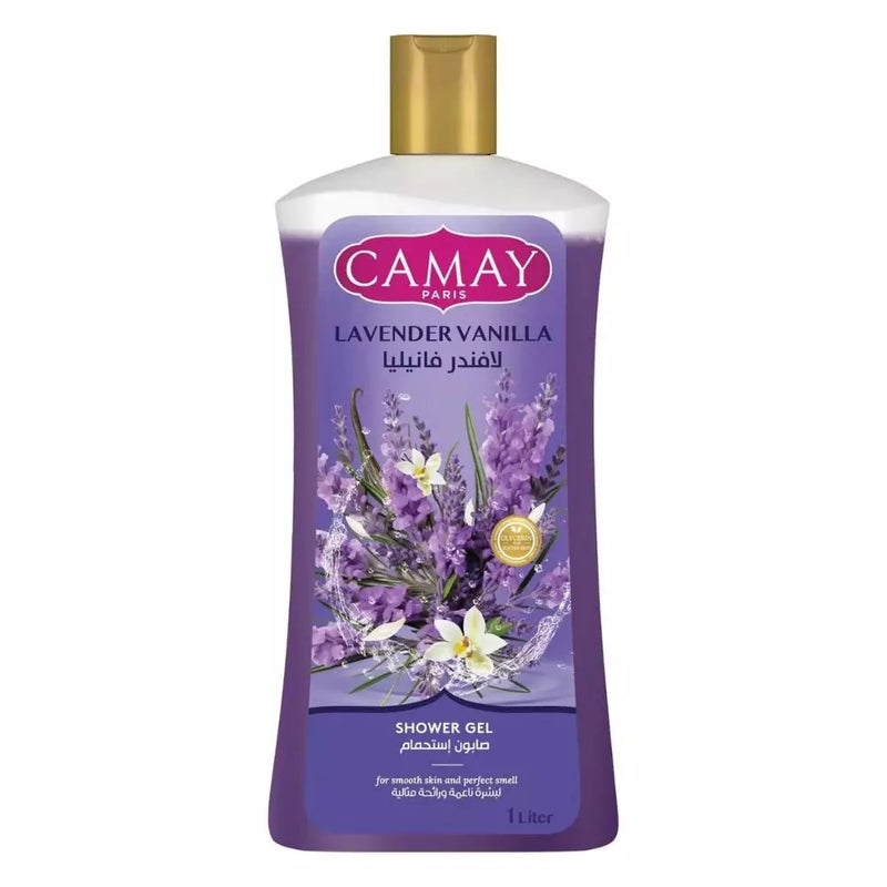 Camay Lavender Fragrance Shower Gel For Smooth Skin And Perfect Smell- 1000ml