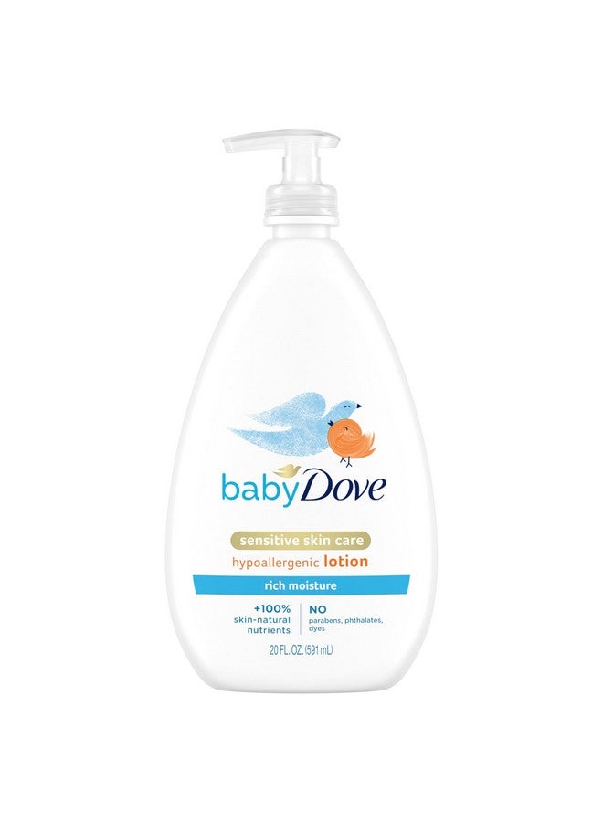 بيبي دوف لوشن الجسم للعناية بالبشرة الحساسة من بيبي دوف لبشرة الطفل الرقيقة، ترطيب غني مع مرطب يدوم 24 ساعة، 20 أونصة سائلة (قد تختلف العبوة) - Image 1