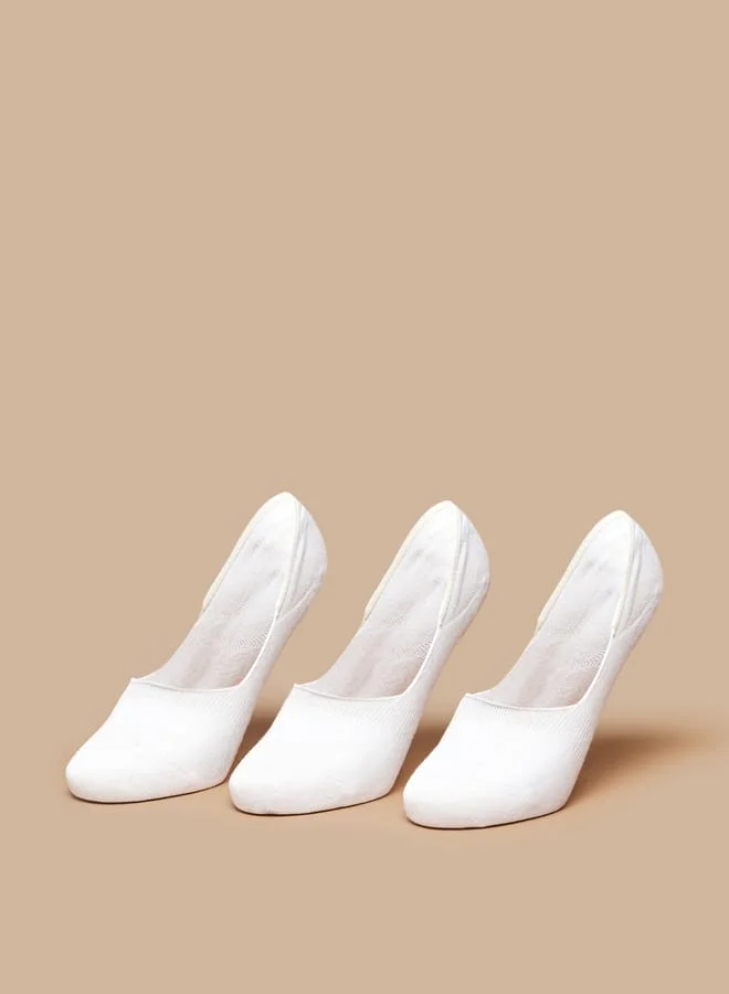 Celeste Women's Solid No Show Socks - Set of 3