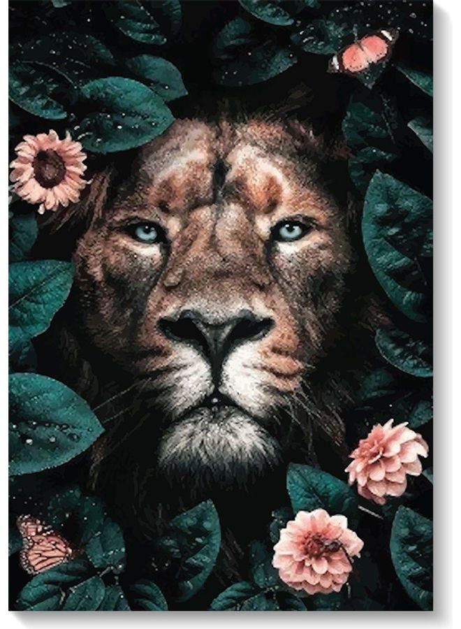 RYN Lion Wall Art Multicolour 40x60cm - Image 2