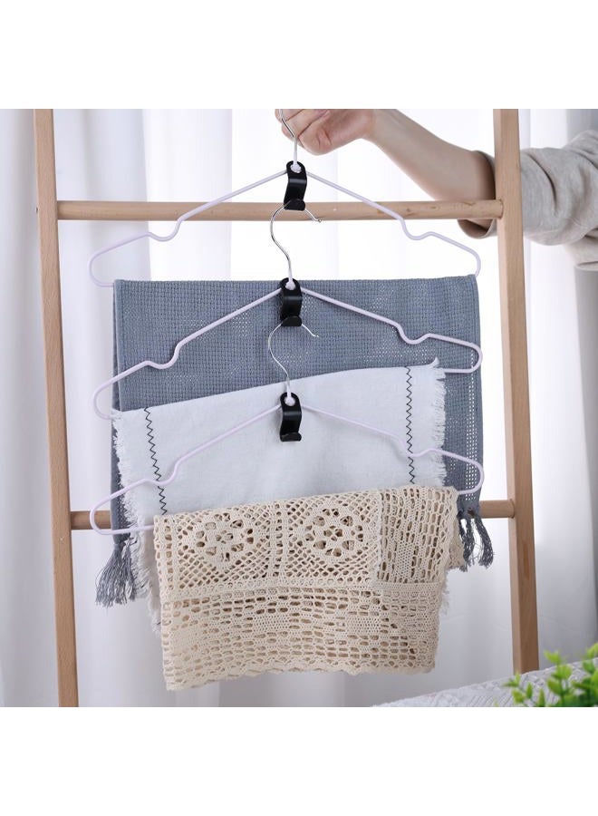 Mcpinky 50PCS Hanger Hooks, Clothes Connector Hooks Space Saving Cascading Hangers Black Closet Organizer Hanger Clips for Plastic Hangers - Image 5