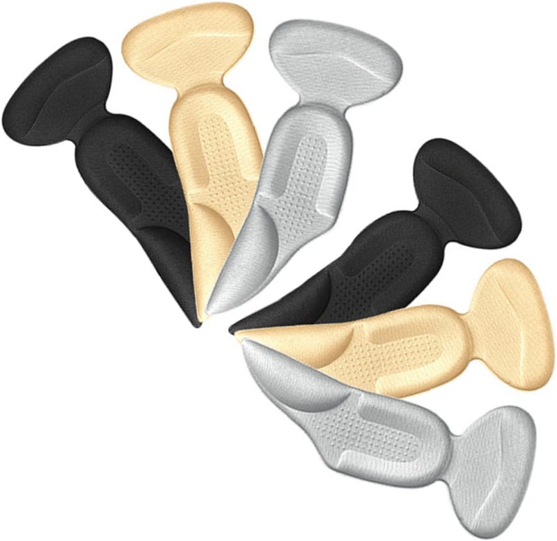 cheekyglo 12 pairs Fabric Slip Pad High Abrasion-proof Arch Sneaker Sponge Women Insole Insoles Blisters Cushion Grips Back for Foot Supple Care Liners Shoes to Heel Liner Anti Loose Pads - Image 3