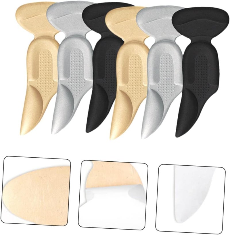 cheekyglo 12 pairs Fabric Slip Pad High Abrasion-proof Arch Sneaker Sponge Women Insole Insoles Blisters Cushion Grips Back for Foot Supple Care Liners Shoes to Heel Liner Anti Loose Pads - Image 2