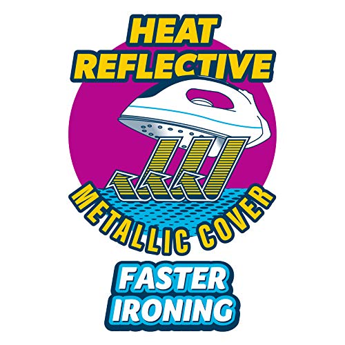 minky غطاء طاولة الكي مينيكي هومكير سمارت فيت سوبر سايز مع سطح عاكس للحرارة - يناسب طاولات الكي الكبيرة جداً حتى 57 × 21 بوصة (أبيض/متعدد الألوان) - Image 4