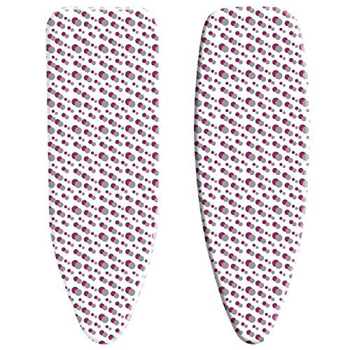 minky غطاء طاولة الكي مينيكي هومكير سمارت فيت سوبر سايز مع سطح عاكس للحرارة - يناسب طاولات الكي الكبيرة جداً حتى 57 × 21 بوصة (أبيض/متعدد الألوان) - Image 1