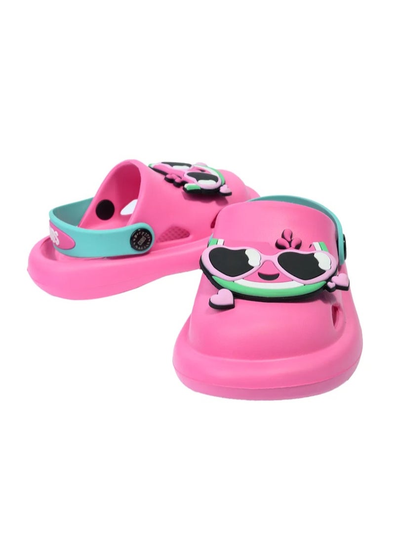 CUBS Girls' Cartoon Clogs with Back Strap – Size 29  - Image 1